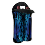 Blue Viking Norse God Odin Print Double Neoprene Wine Tote