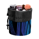 Blue Viking Norse God Odin Print Drawstring Makeup Bag