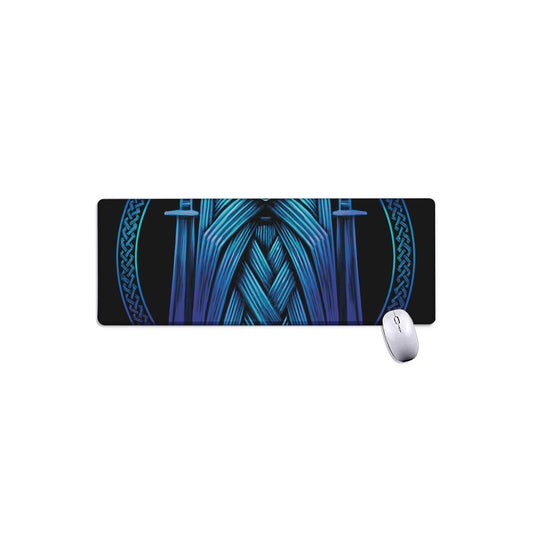 Blue Viking Norse God Odin Print Extended Mouse Pad