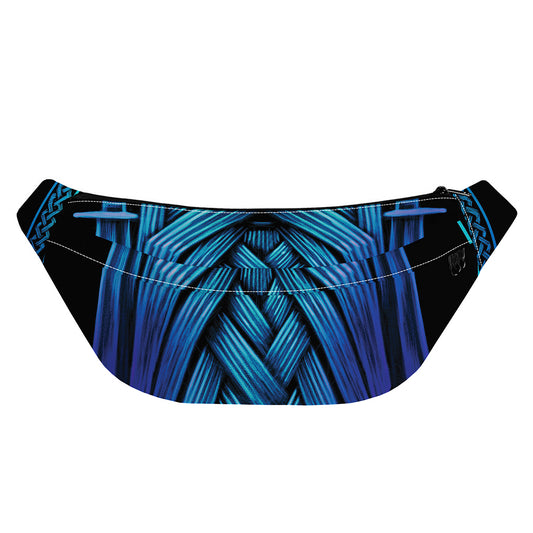 Blue Viking Norse God Odin Print Fanny Pack
