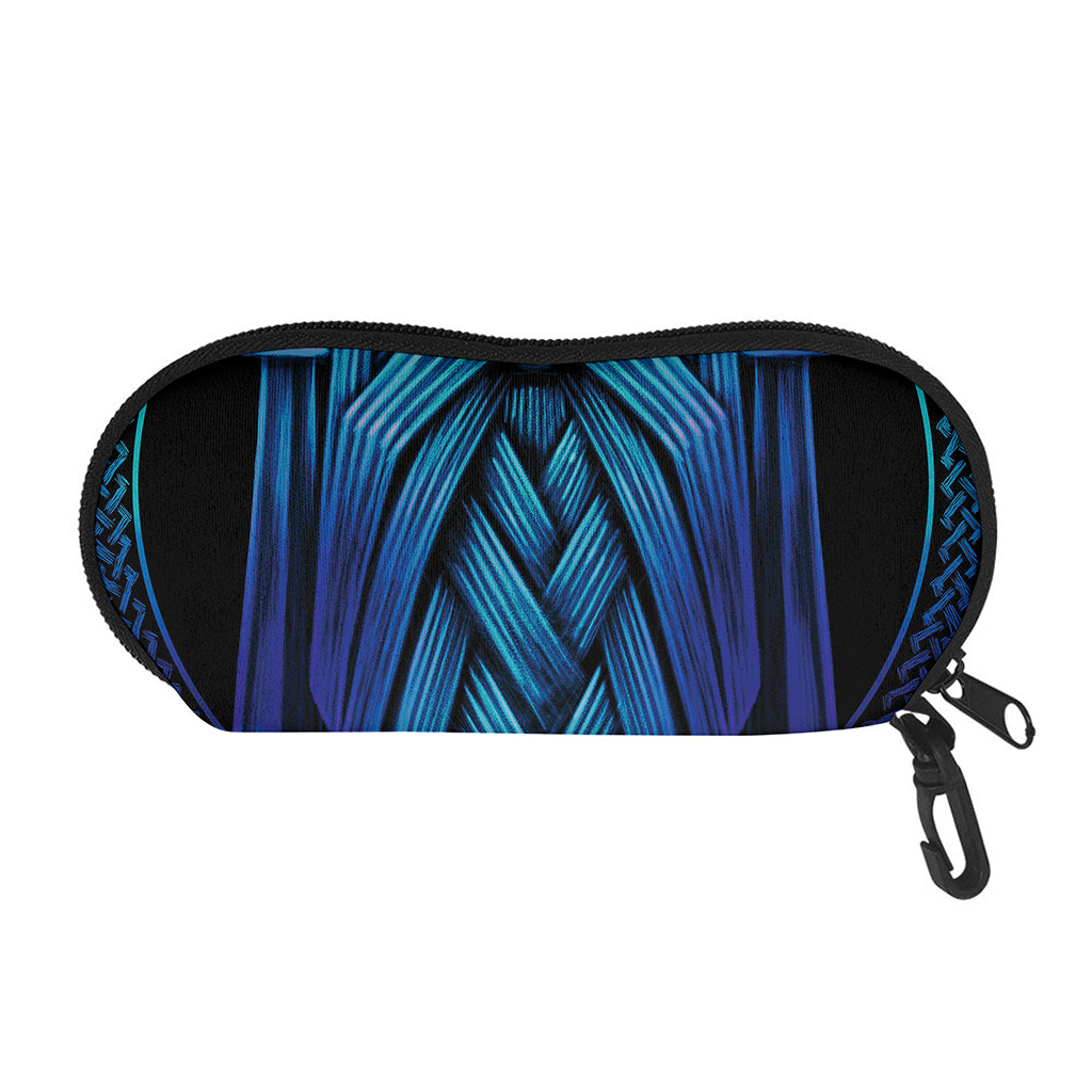 Blue Viking Norse God Odin Print Glasses Case