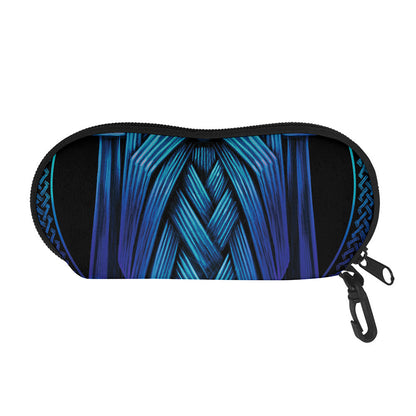 Blue Viking Norse God Odin Print Glasses Case