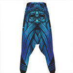 Blue Viking Norse God Odin Print Hammer Pants