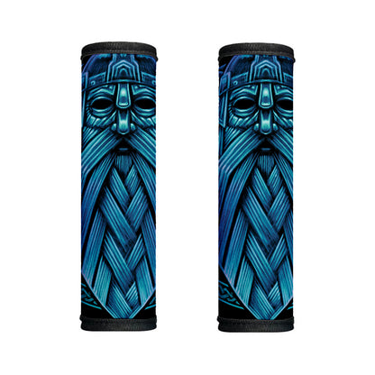 Blue Viking Norse God Odin Print Handle Covers