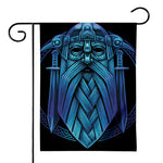 Blue Viking Norse God Odin Print House Flag