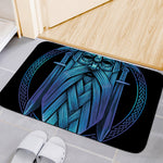 Blue Viking Norse God Odin Print Indoor Door Mat