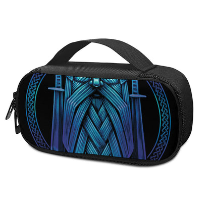 Blue Viking Norse God Odin Print Insulin Cooler Travel Case