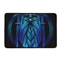 Blue Viking Norse God Odin Print Kitchen Mat