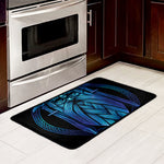 Blue Viking Norse God Odin Print Kitchen Mat