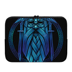 Blue Viking Norse God Odin Print Laptop Sleeve