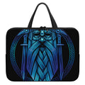Blue Viking Norse God Odin Print Laptop Sleeve With Handle
