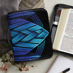 Blue Viking Norse God Odin Print Leather Bible Cover