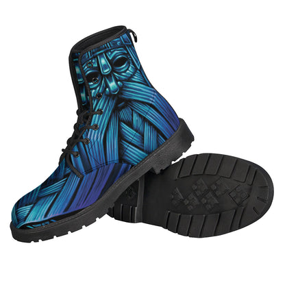 Blue Viking Norse God Odin Print Backpack