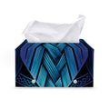 Blue Viking Norse God Odin Print Leather Tissue Box Cover