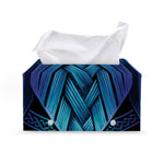Blue Viking Norse God Odin Print Leather Tissue Box Cover