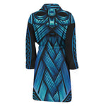 Blue Viking Norse God Odin Print Men's Bathrobe