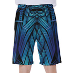 Blue Viking Norse God Odin Print Men's Beach Shorts