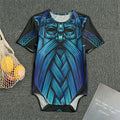 Blue Viking Norse God Odin Print Men's Bodysuit