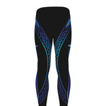 Blue Viking Norse God Odin Print Men's leggings