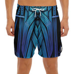 Blue Viking Norse God Odin Print Men's Split Running Shorts