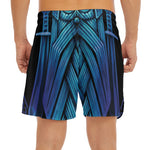 Blue Viking Norse God Odin Print Men's Split Running Shorts