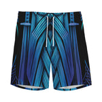 Blue Viking Norse God Odin Print Men's Sports Shorts