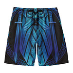 Blue Viking Norse God Odin Print Men's Swim Trunks