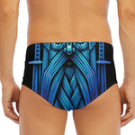 Blue Viking Norse God Odin Print Men's Triangle Swim Briefs