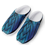 Blue Viking Norse God Odin Print Mesh Casual Shoes
