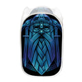 Blue Viking Norse God Odin Print Mesh Laundry Hamper