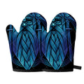 Blue Viking Norse God Odin Print Oven Mitts