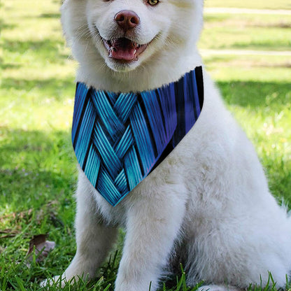 Blue Viking Norse God Odin Print Over The Collar Dog Bandana