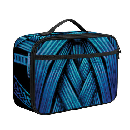 Blue Viking Norse God Odin Print Portable Lunch Bag