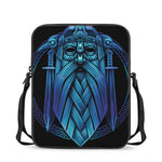 Blue Viking Norse God Odin Print Rectangular Crossbody Bag