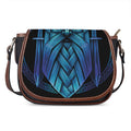 Blue Viking Norse God Odin Print Saddle Bag