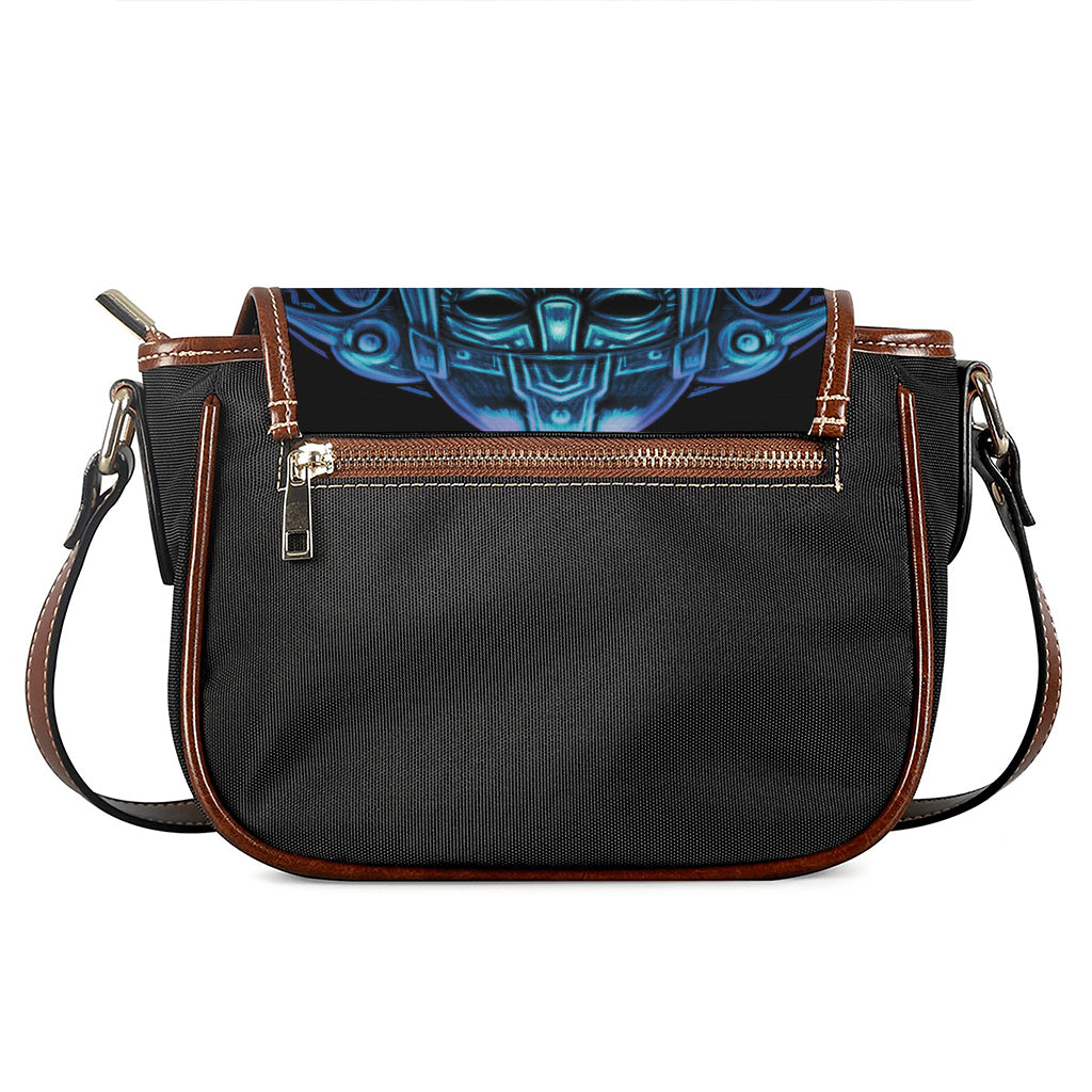Blue Viking Norse God Odin Print Saddle Bag