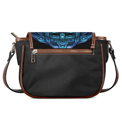 Blue Viking Norse God Odin Print Saddle Bag