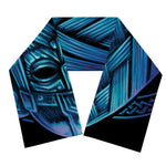 Blue Viking Norse God Odin Print Scarf
