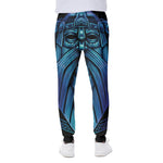 Blue Viking Norse God Odin Print Scuba Joggers