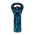Blue Viking Norse God Odin Print Single Neoprene Wine Tote