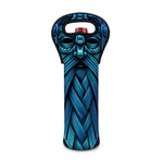 Blue Viking Norse God Odin Print Single Neoprene Wine Tote