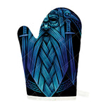 Blue Viking Norse God Odin Print Single Oven Mitt