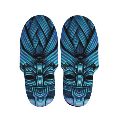 Blue Viking Norse God Odin Print Slippers