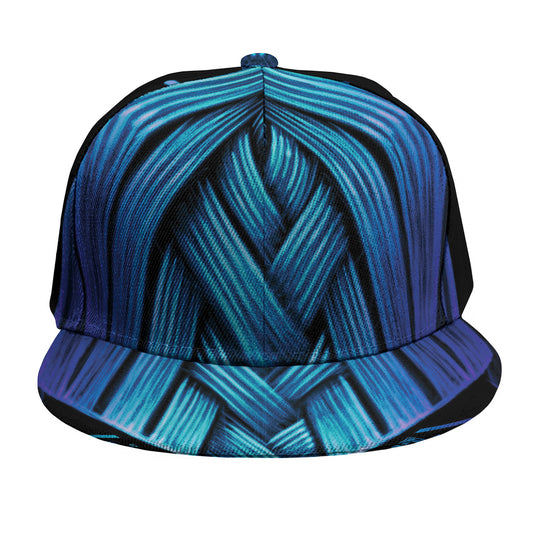 Blue Viking Norse God Odin Print Snapback Cap