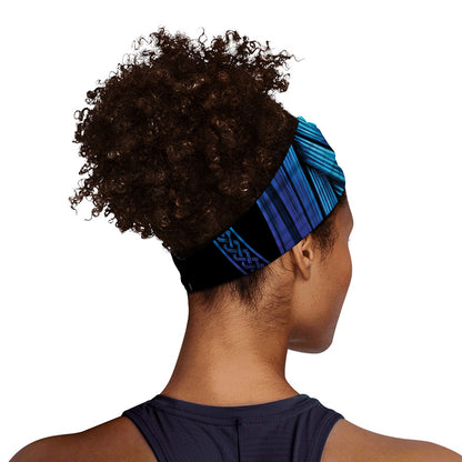 Blue Viking Norse God Odin Print Sports Headband