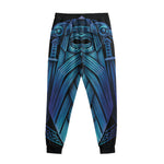 Blue Viking Norse God Odin Print Sweatpants