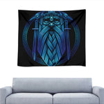 Blue Viking Norse God Odin Print Tapestry