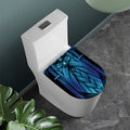Blue Viking Norse God Odin Print Toilet Lid Cover