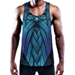 Blue Viking Norse God Odin Print Training Tank Top