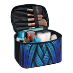 Blue Viking Norse God Odin Print Travel Makeup Bag